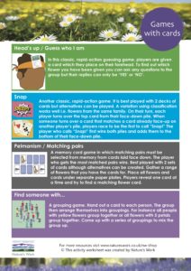 Playing card activity ideas